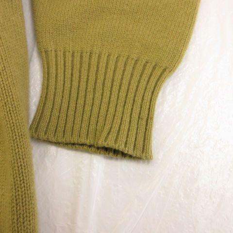 クロエ CHLOE ニットカーディガン ハーフ丈 長袖 黄緑 40 *A512 