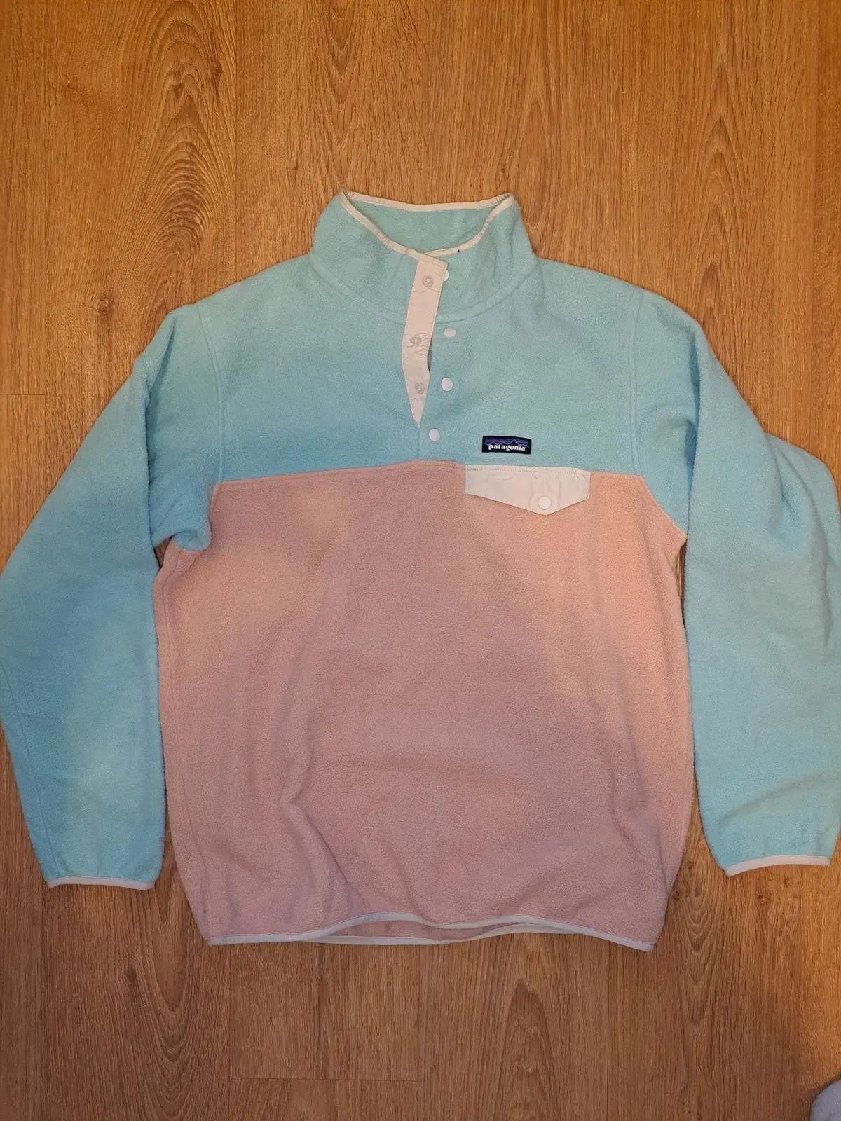 10 s パタゴニア Synchilla シンチラ スナップ-T ミント|ピンク|白