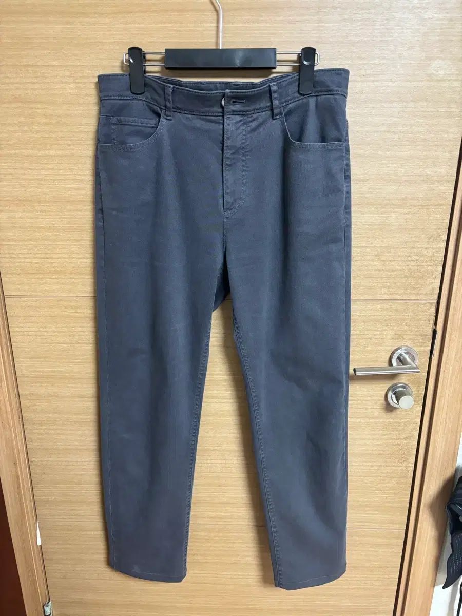 TIME HOMME ガーメントウォッシュ コットン パンツ 82 ダークグレー