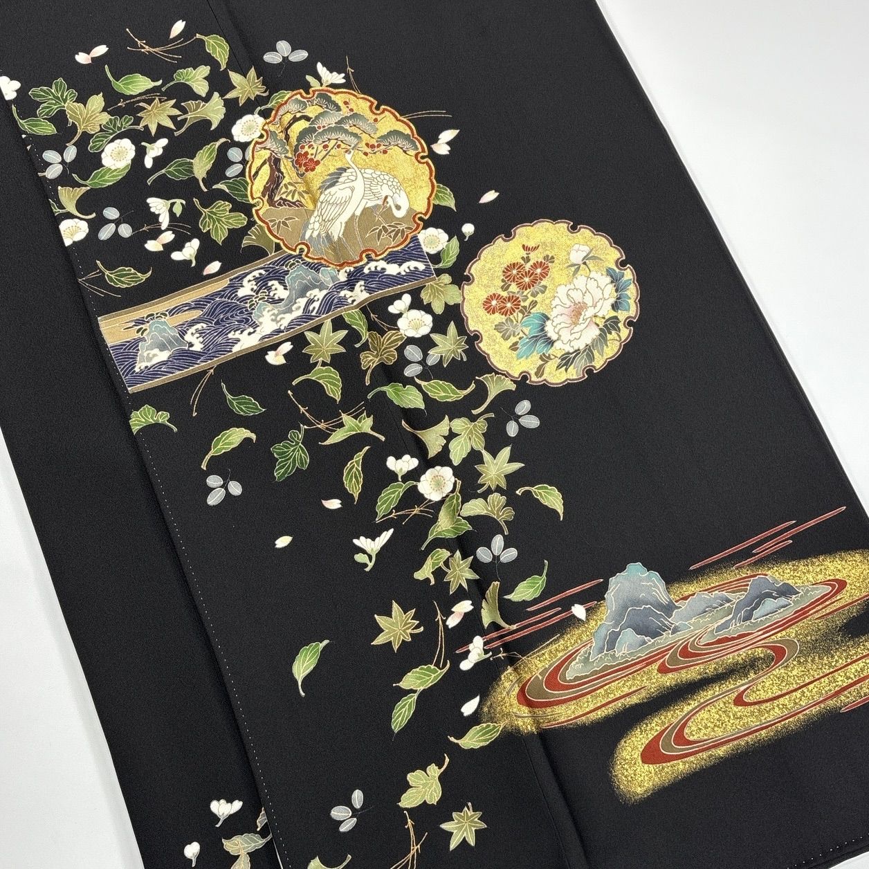 黒留袖 4枚 正絹 着物まとめ売り 同梱購入歓迎 リメイク用 着付け練習