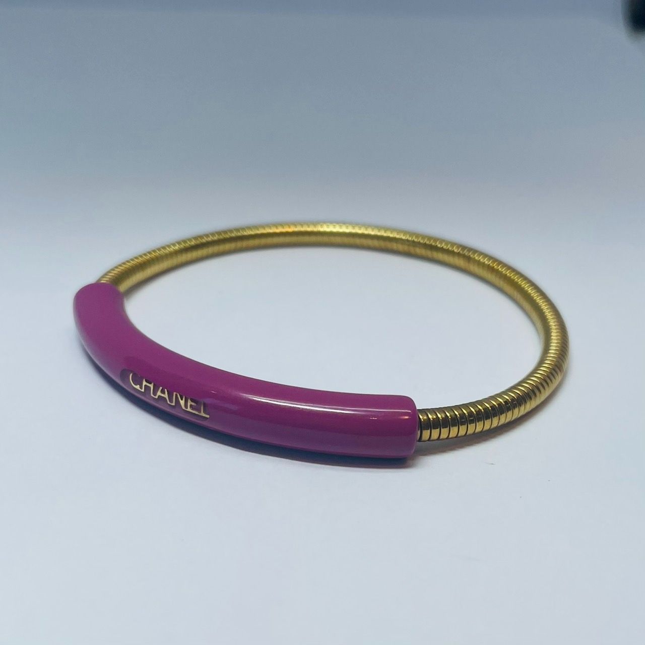 CHANEL シャネル バングル ブレスレット スプリング ピンク 01 P