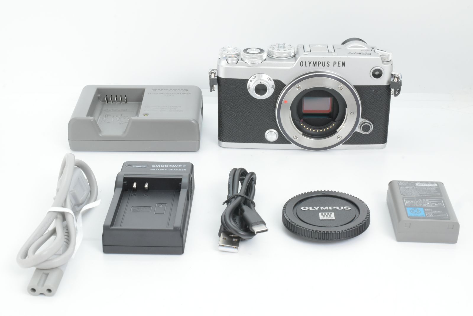 シャッターカウント 25793回 OLYMPUS PEN F Mirrorless Digital Camera Silver オリンパス ミラーレス一眼レフ EF TN JP 1695