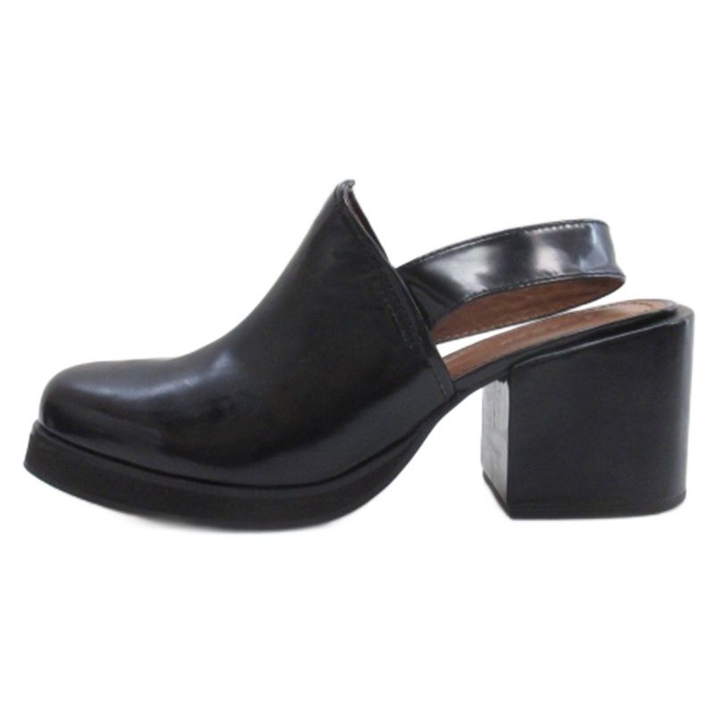 エンフォルド ENFOLD レザー ミュール ブラック 38 24.5 cm