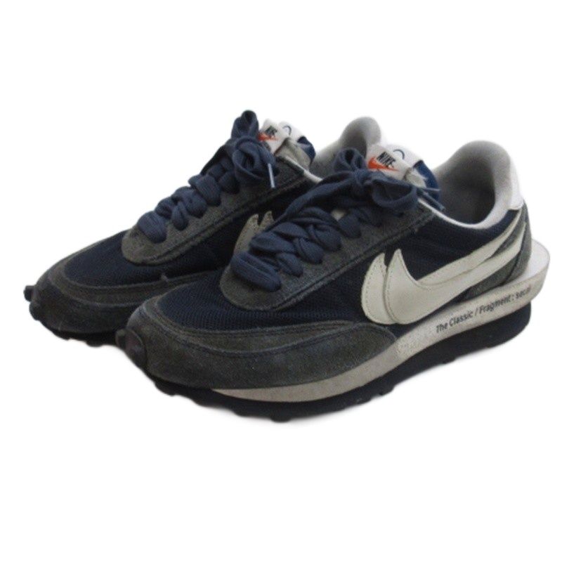 ナイキ NIKE × Fragment Design sacai LD Waffle Blackended スニーカー DH 2684-400 ネイビー系 24.5 cm AA