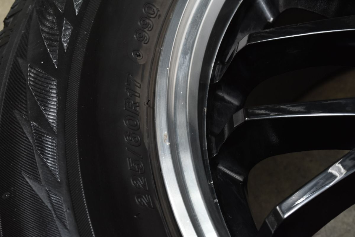  良好品 VERTEC ONE 17 in 7 J 40 PCD 114 3 ブリザックVRX 2 225 60 R アルファード ヴェルファイア カローラクロス エルグランド CX 30 17インチ タイヤ ホイールセット