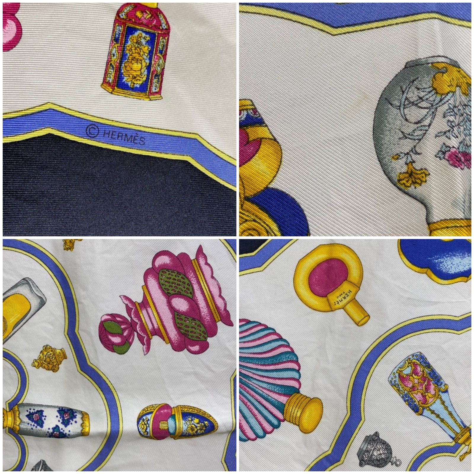 エルメス カレ45 Qu importe le flacon シルクスカーフ 香水瓶