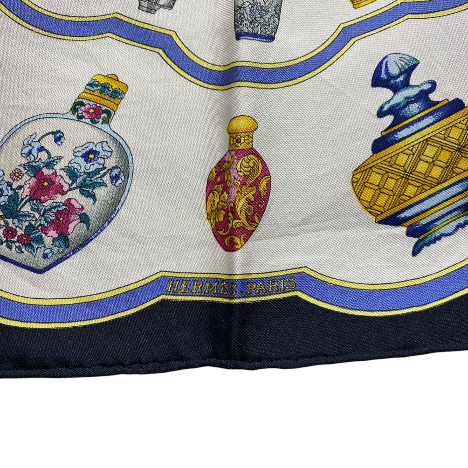 エルメス カレ45 Qu importe le flacon シルクスカーフ 香水瓶