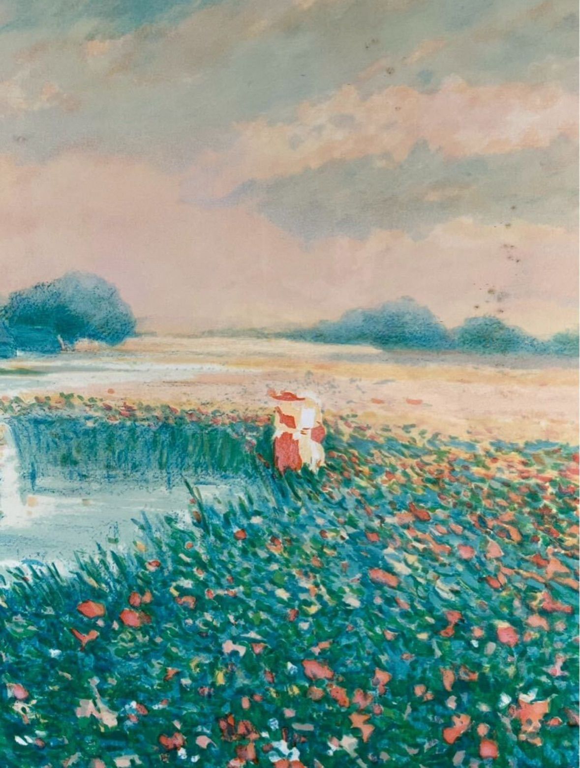 クロード・マヌキアン「すいれん」リトグラフ 12号 EA版 直筆サイン