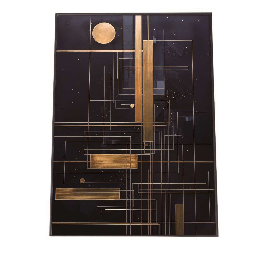 B4サイズ（約25x36cm）】【lh-poster-1394】【フレーム付き】幾何学