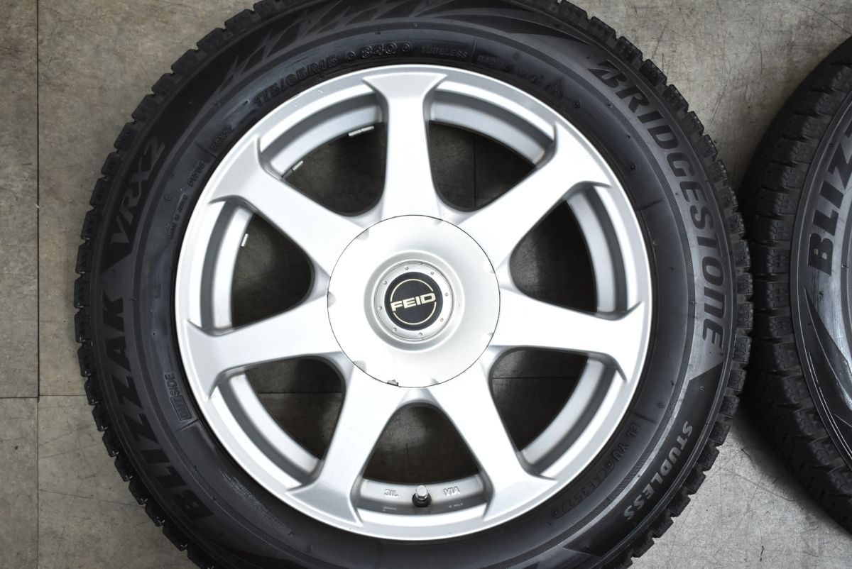 バリ溝 FEID 15 in 6 J 35 PCD 100 114 3 ブリザックVRX 2 175 65 R アクア ヴィッツ カローラフィールダー フィット スイフト ノート