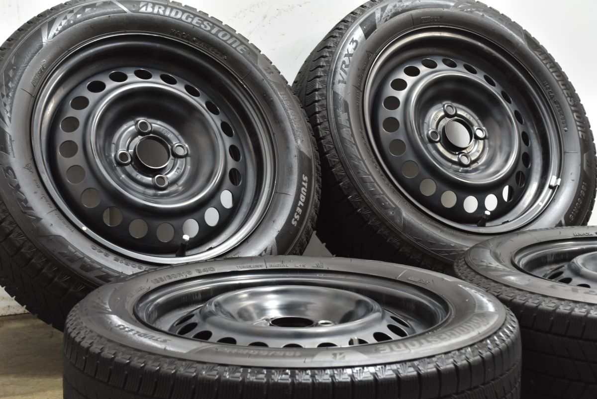 程度良好 ホンダ GK フィット スチール 15 in 6 J 50 PCD 100 ブリザックVRX 3 185 60 R シャトル グレイス ZE 2 インサイト