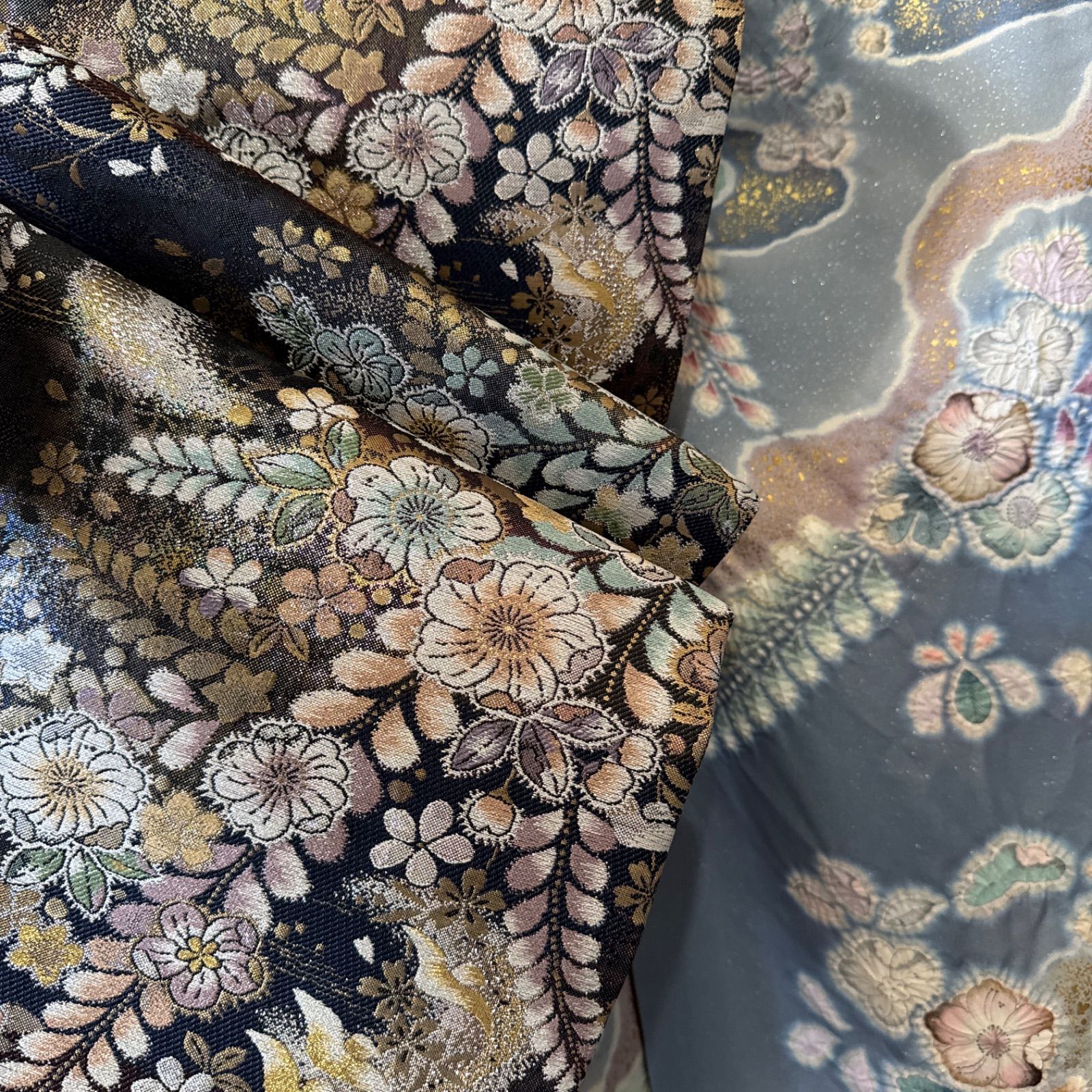 極上 辻が花 振袖・フルセット(7点) 手絞り・翠山工房・落款有・十日町