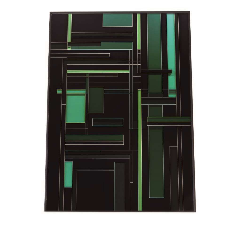 B4サイズ（約25x36cm）】【lh-poster-1407】【フレーム付き】幾何学