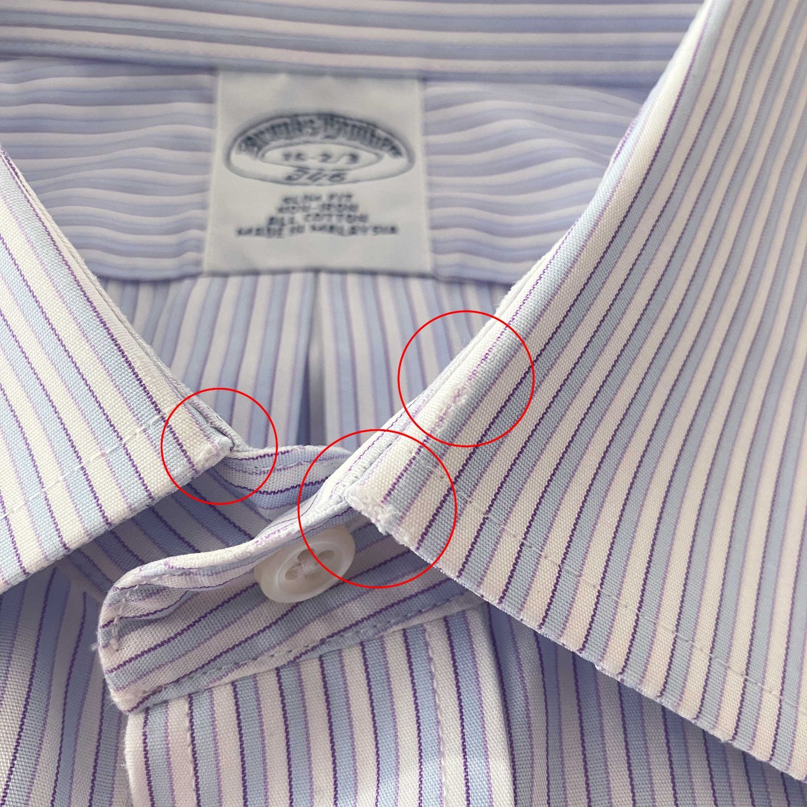 16-32/33】Brooks Brothers 346 ワイドカラーシャツ / Slim Fit