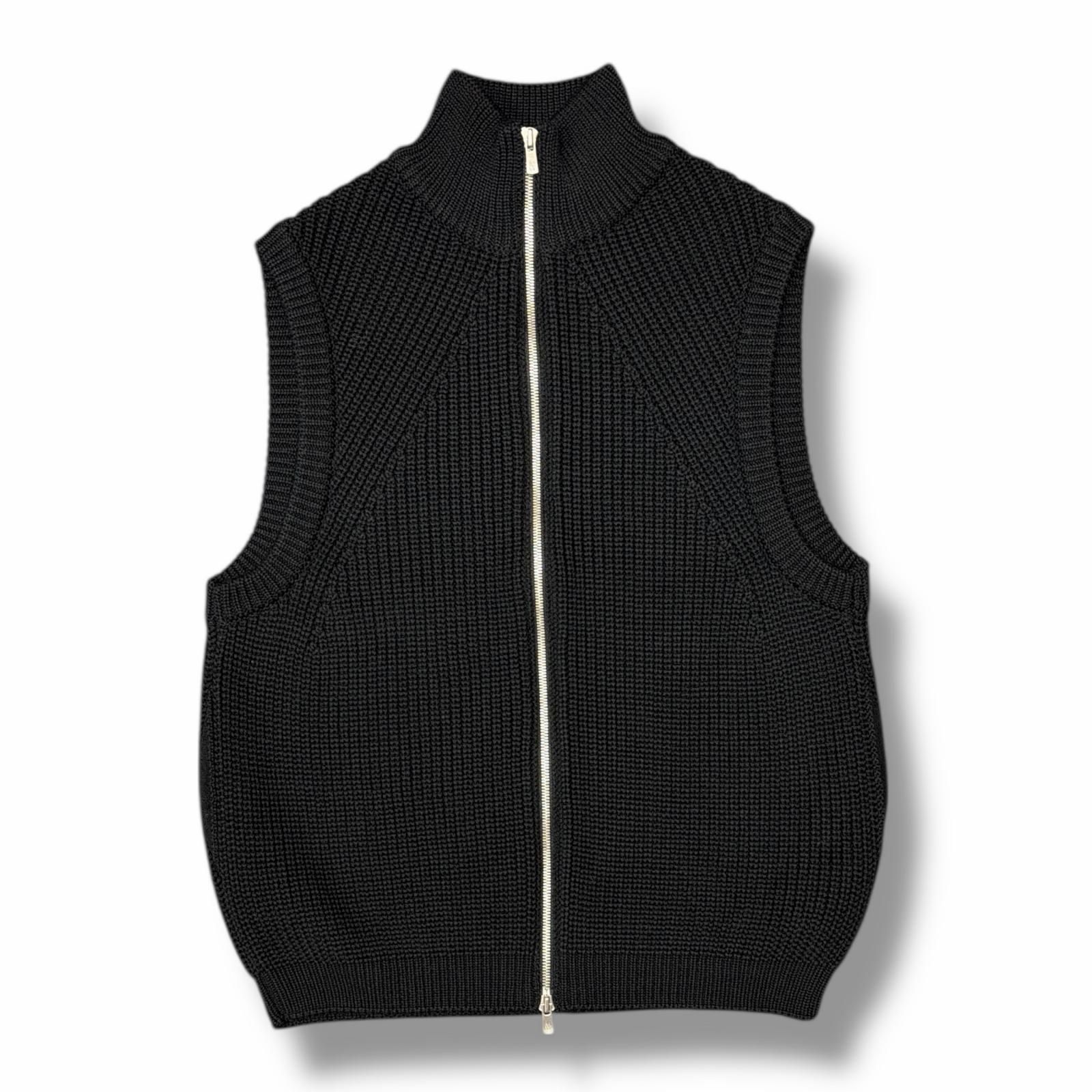 参考上代30800円 ♥ BATONER 24 AW DRIVERS VEST ドライバーズニット ベスト バトナー BN-24 FM-040 ブラック 1 3854 M