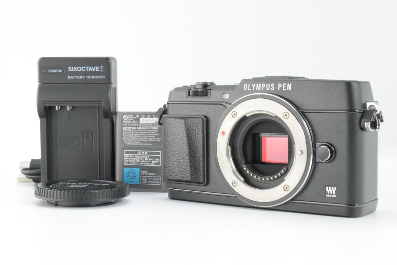 シャッターカウント 1372回 Olympus PEN E-P 5 Black Body Only Digital Camera オリンパス ミラーレス一眼 ボディ EF-TN-JP 1723