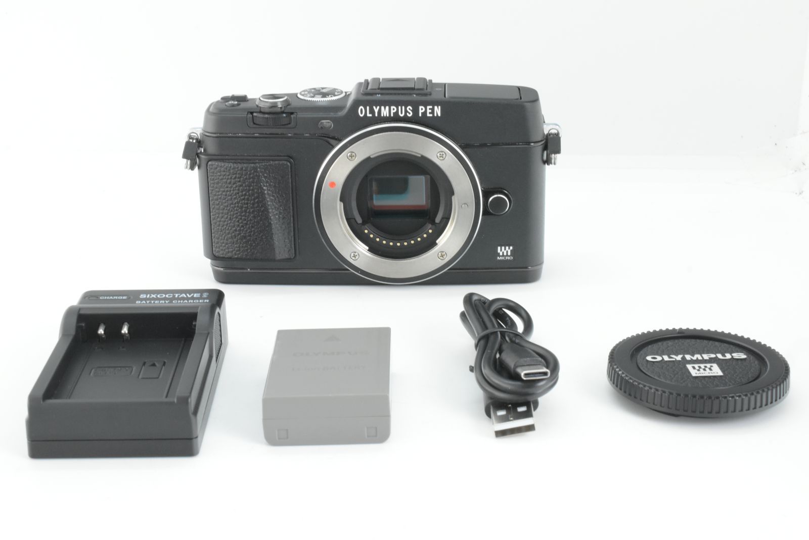 シャッターカウント 1372回 Olympus PEN E P 5 Black Body Only Digital Camera オリンパス ミラーレス一眼 ボディ EF TN JP 1723