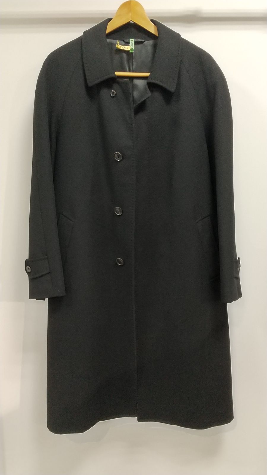 ステンカラーコート カシミヤ LL ブラック
