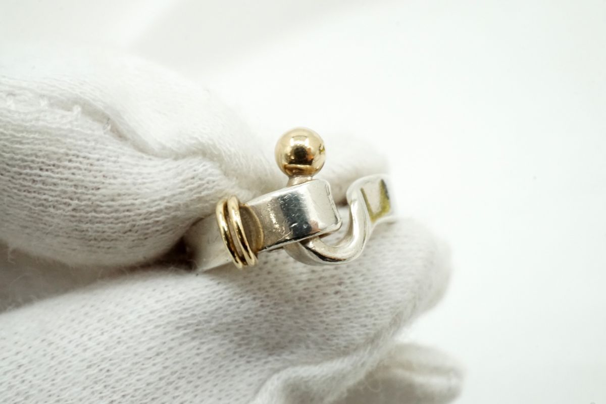 ティファニー コンビ フック＆アイ リング ノット 約9.5号 指輪 SV925