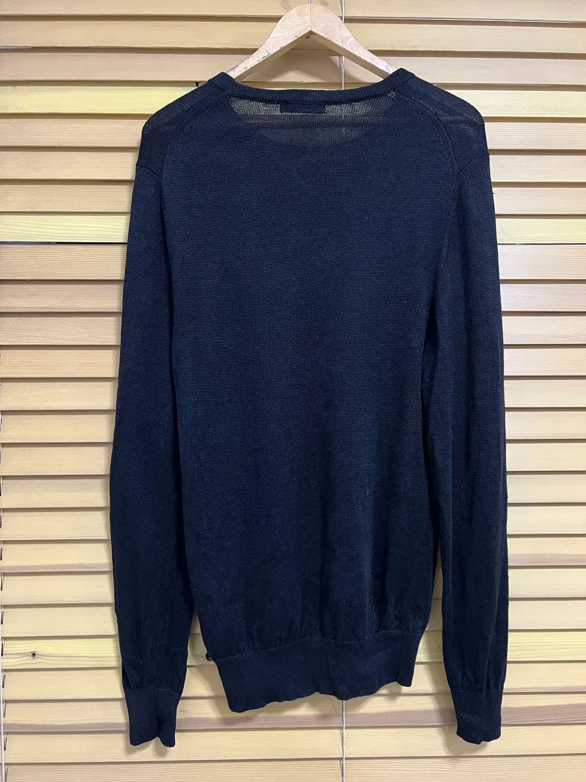 J.LINDEBERG J.リンドバーグ メンズ ブラック リネン ラウンドネック ニット M