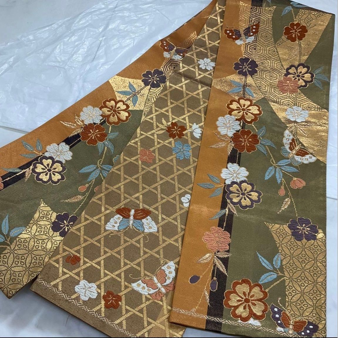 kimomo+one○送料無料○kimonoarisa○未使用同然○最高級西陣織唐織