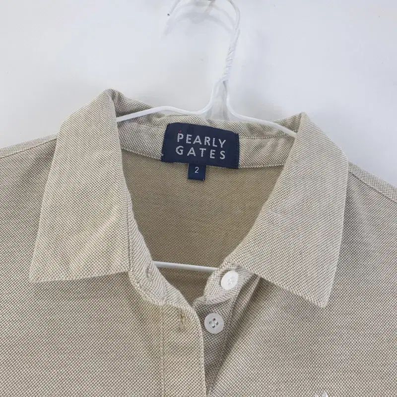 パーリーゲイツ レディース 2SIZE ベージュ 半袖 カラーTシャツ K9660