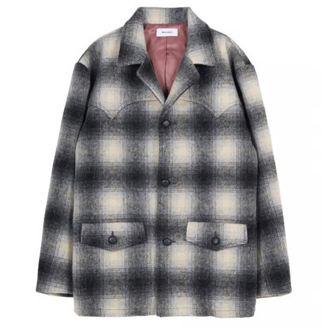 ♥ MASSES WESTERN COAT Lサイズ マシス チェックコート