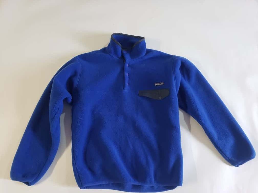 90 s patagonia パタゴニア Synchilla シンチラ スナップ T ブルー グレー メキシコ