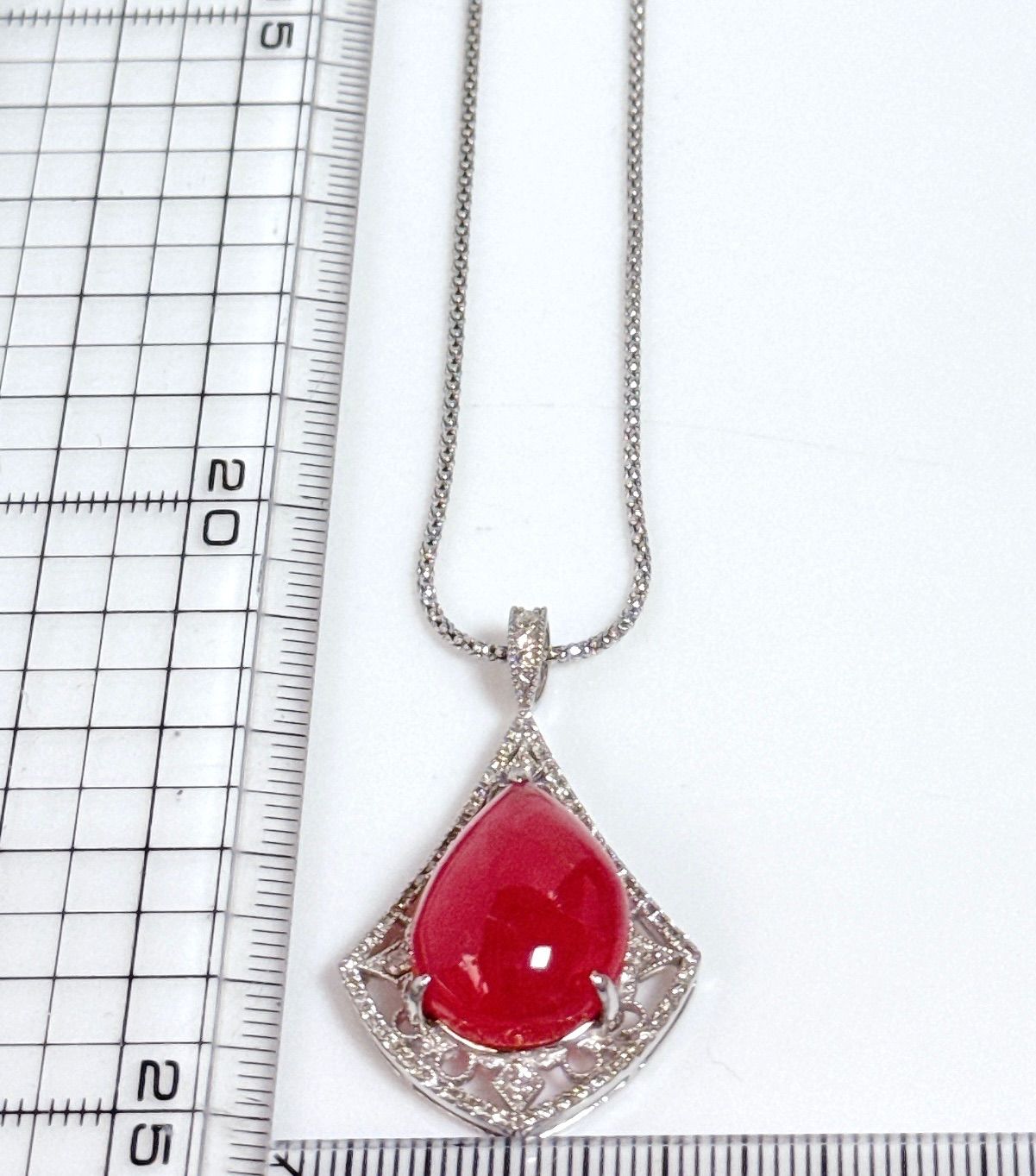 WGインカローズペンダントPT 850ネックレスNO