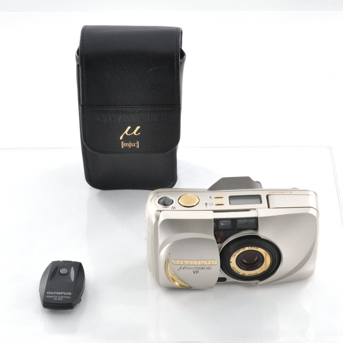 オリンパス】OLYMPUS μ Zoom 140 VF ゴールド + 専用ケース #P188