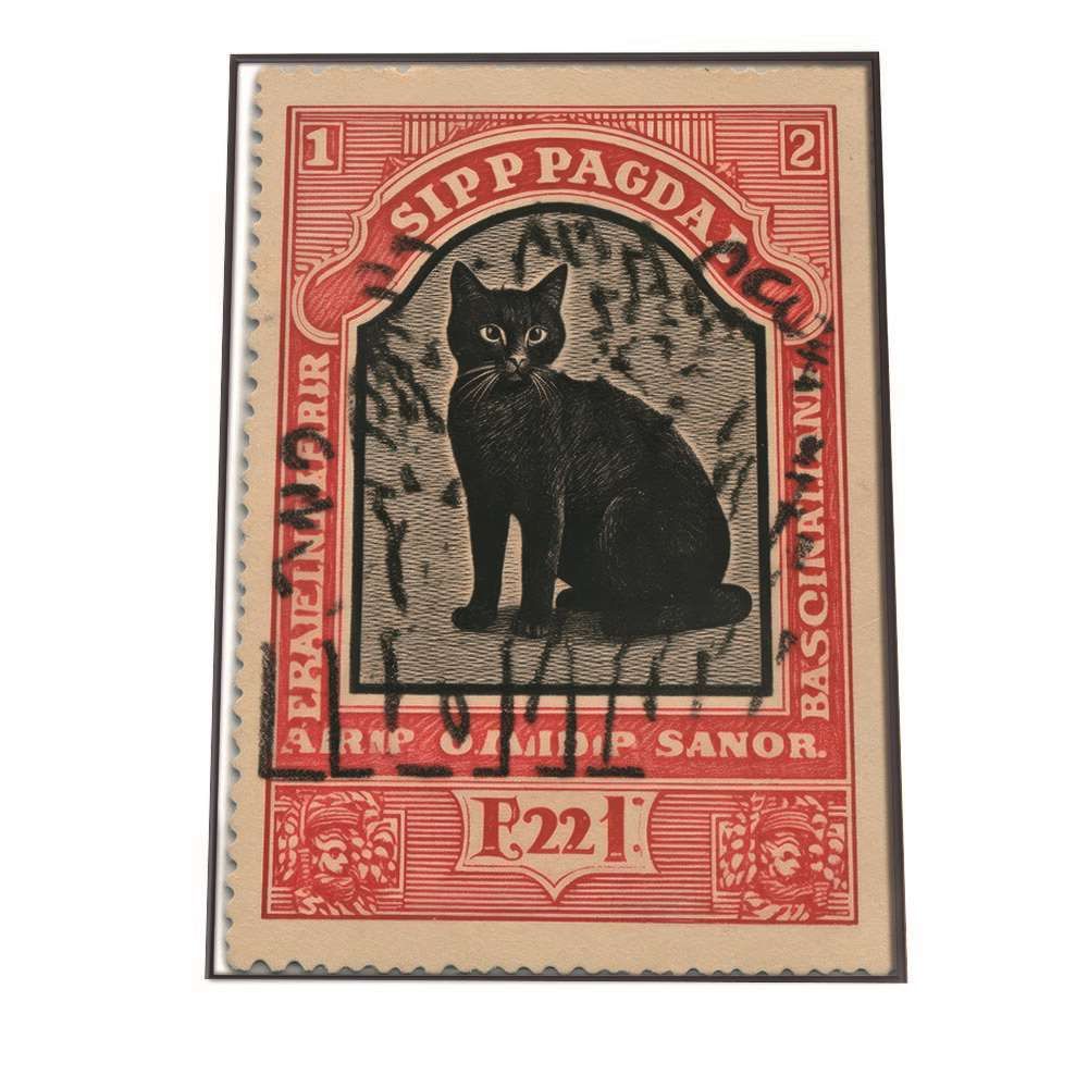 A3サイズ（約30×42cm）】【lh-poster-1527】【フレーム付き】切手風