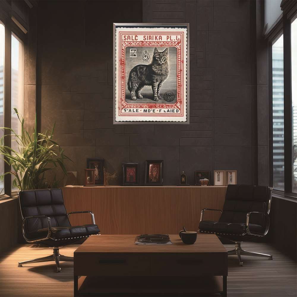 B2サイズ（約51x73cm）】【lh-poster-1530】【フレーム付き】切手風