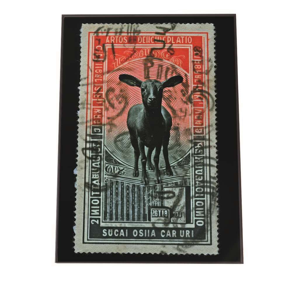 A2サイズ（約42x59cm）】【lh-poster-1534】【フレーム付き】切手風