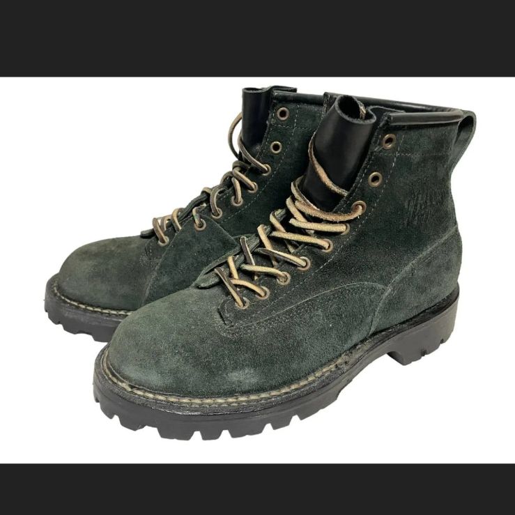 7.5 E WHITE S BOOTS ホワイツ ブーツ SMOKE JUMPER ブラック ラフアウト サイドパッチカスタム