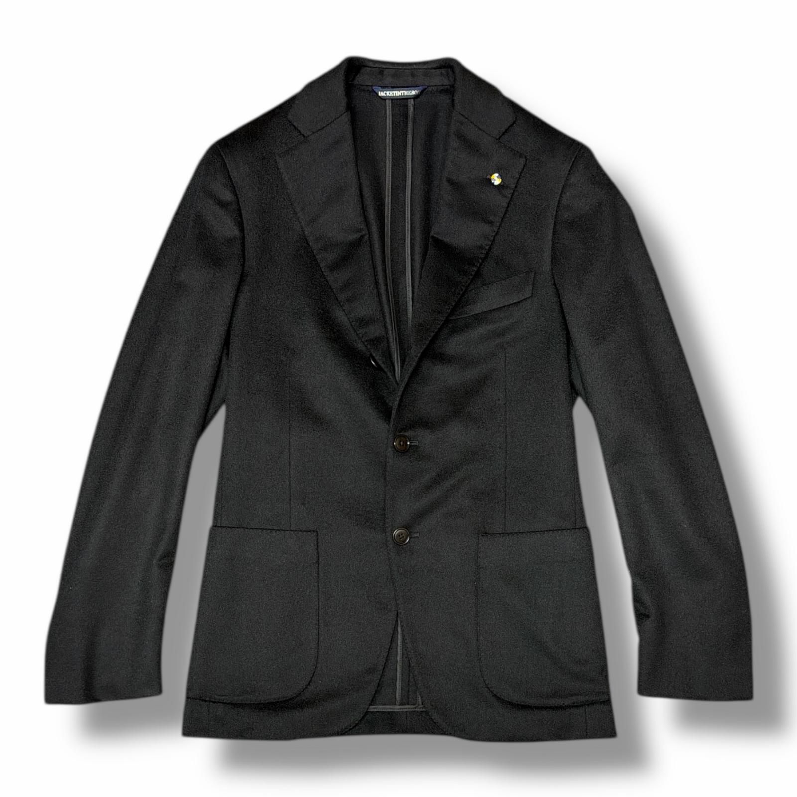 ♥ BELVEST 22 AW カシミアライトツィード3 Bジャケット JACKET IN THE BOX テーラードジャケット ベルベスト G 10307 ブラック 44 3942 M