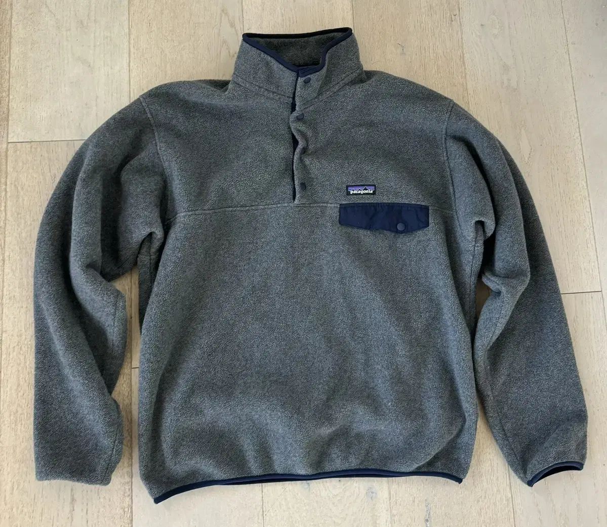 10 s パタゴニア シンチラ スナップ-T グレー|ネイビー ニカラグア