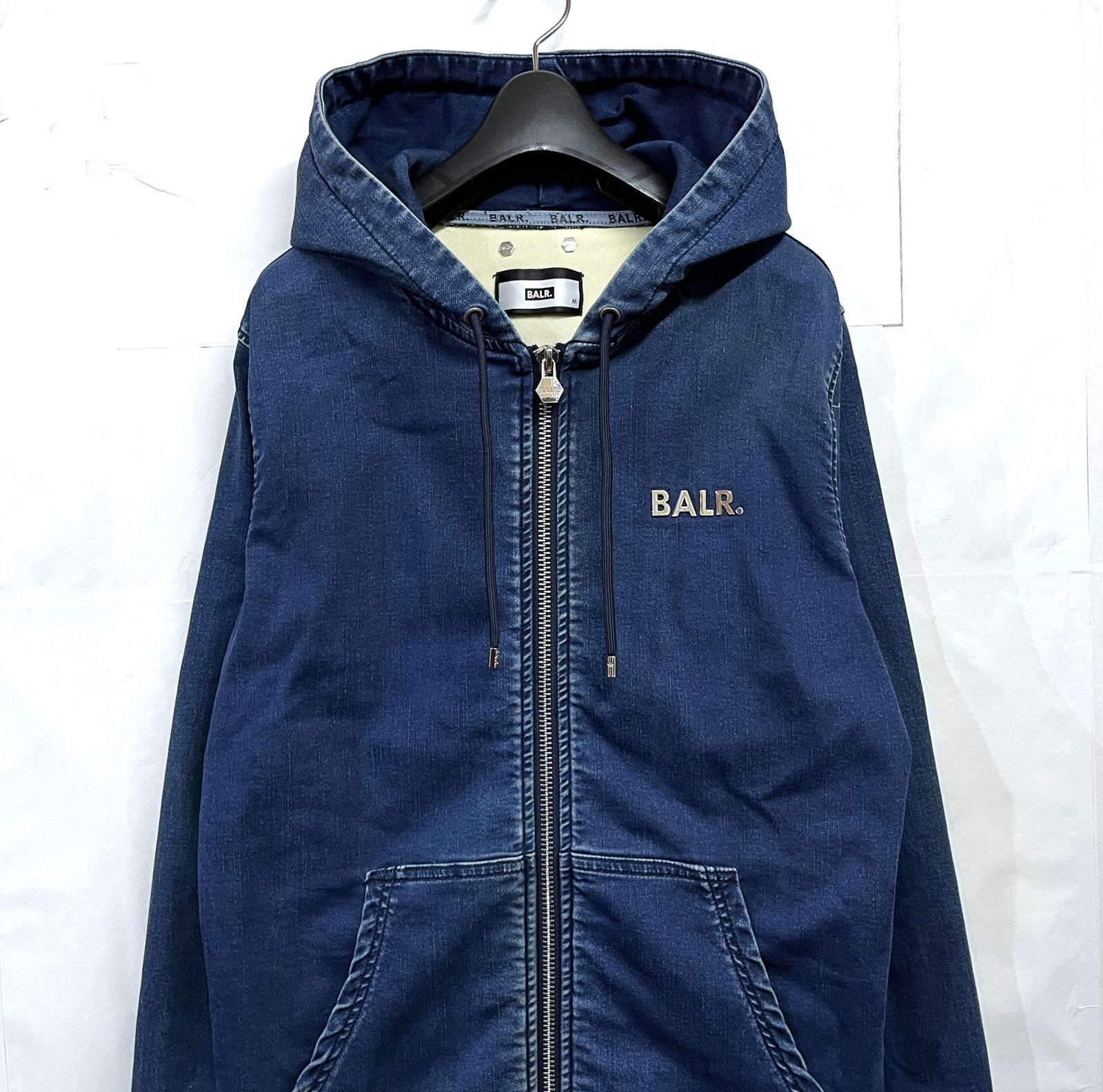 BALR.｜ボーラー セットアップ インディゴ デニム スウェットパーカー 