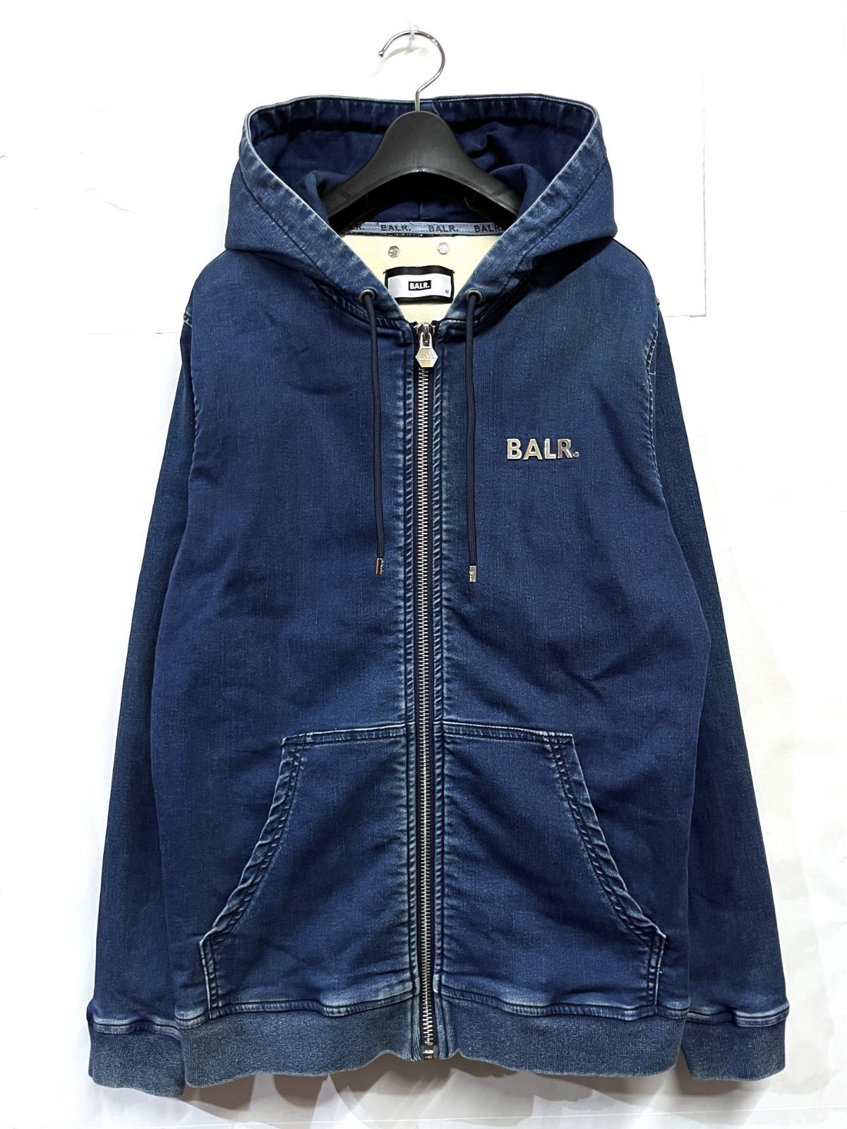 BALR.｜ボーラー セットアップ インディゴ デニム スウェットパーカー 