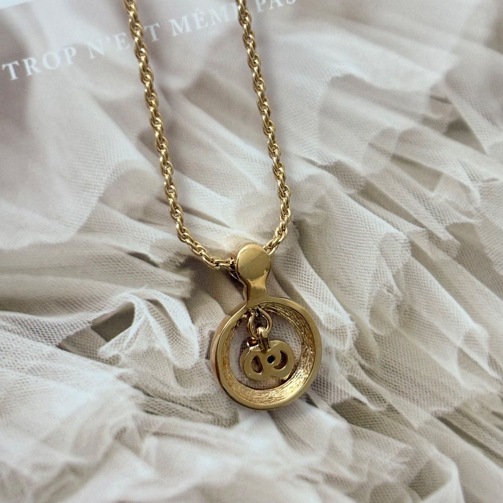 箱付き】【未使用品】クリスチャンディオール CDロゴ ラインストーン