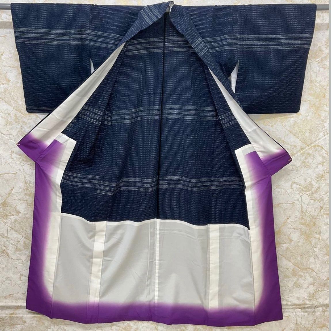 kimomo+one ◇kimonoarisa◇厳選◇本場久留米絣◇本藍染手織木綿◇美品