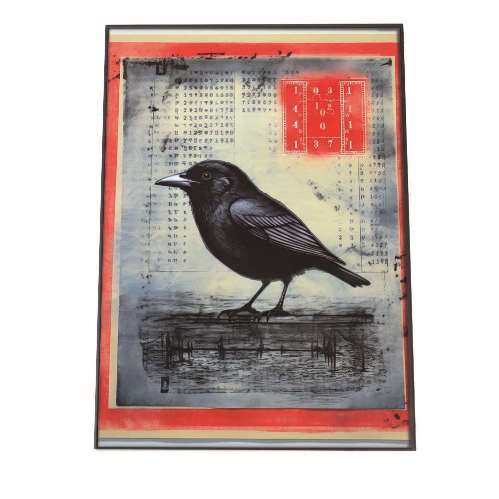 B3サイズ（約36x51cm）】【lh-poster-1579】【フレーム付き】切手風