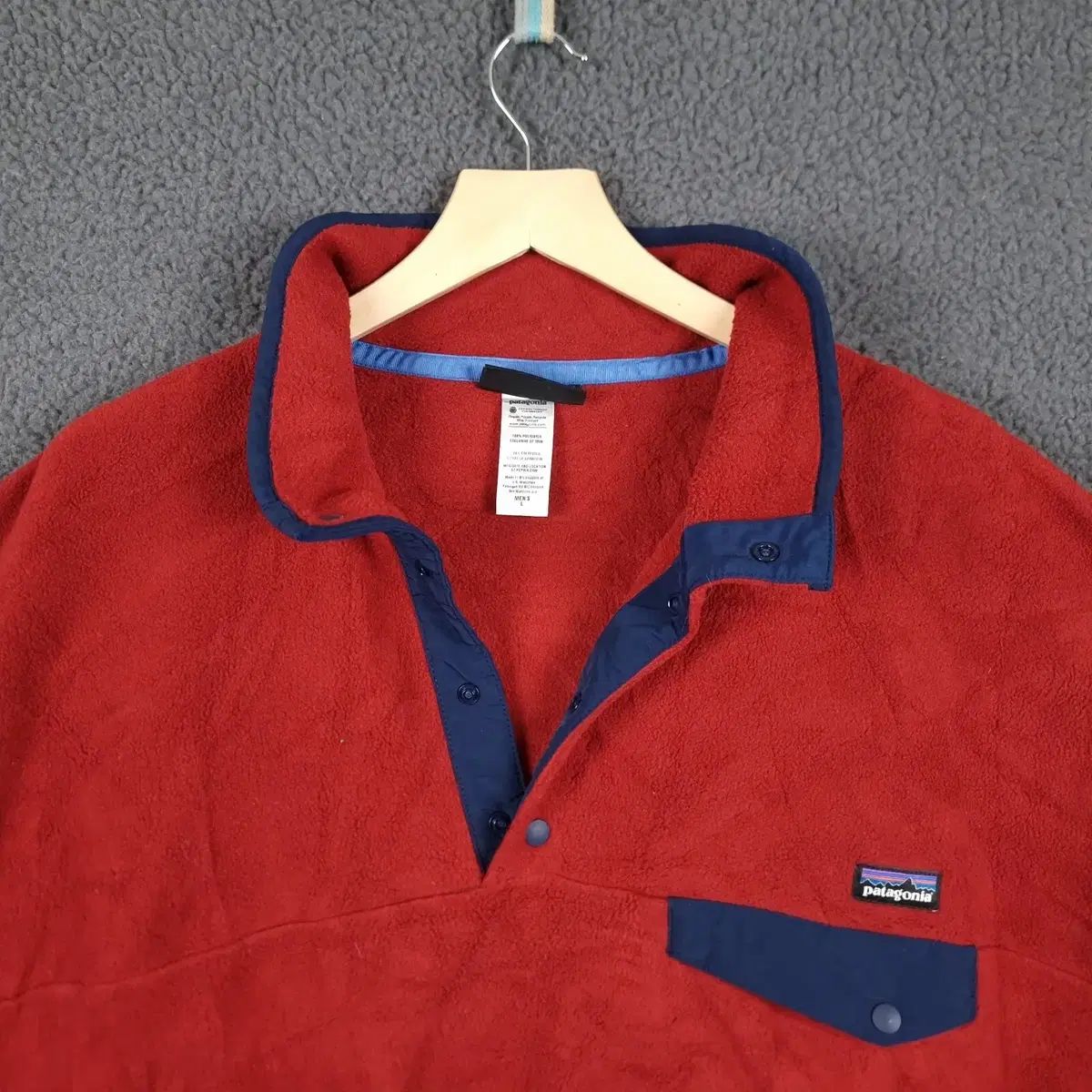 13 FW patagonia パタゴニア Synchilla シンチラ スナップ-T レッド|ネイビー