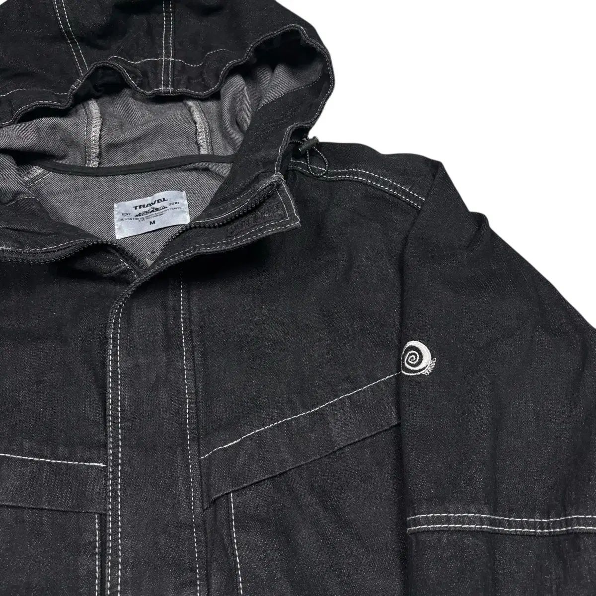 トラベル黒COLORデニムWHOジャケット