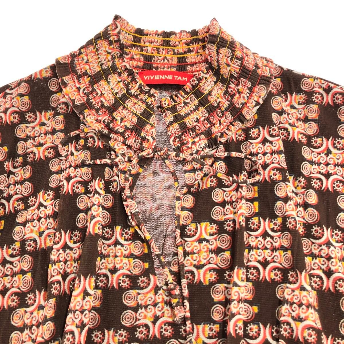 美品✨ ヴィヴィアンタム トップス パワーネット 花柄 総柄 ビジュー
