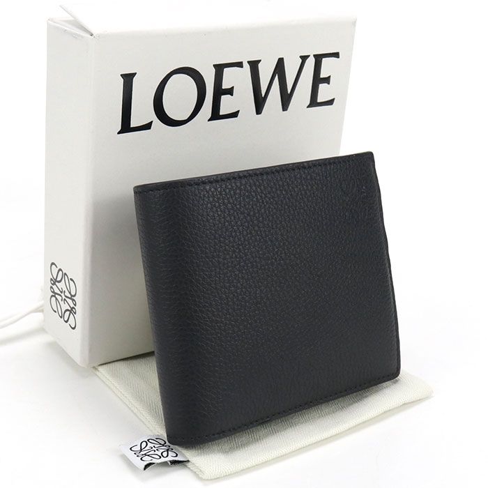 LOEWE ロエベ バイフォールド コインウォレット アナグラム 二つ折り財布 ソフトグレインカーフ メンズ