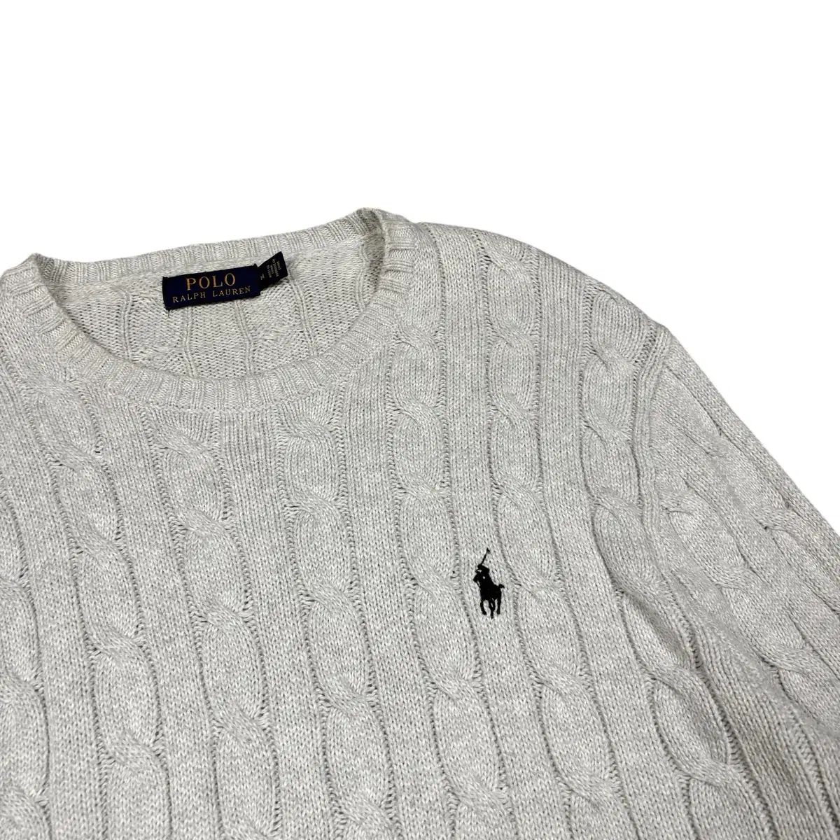 ポロラルフローレン グレーCOLOR ケーブル編み ニット