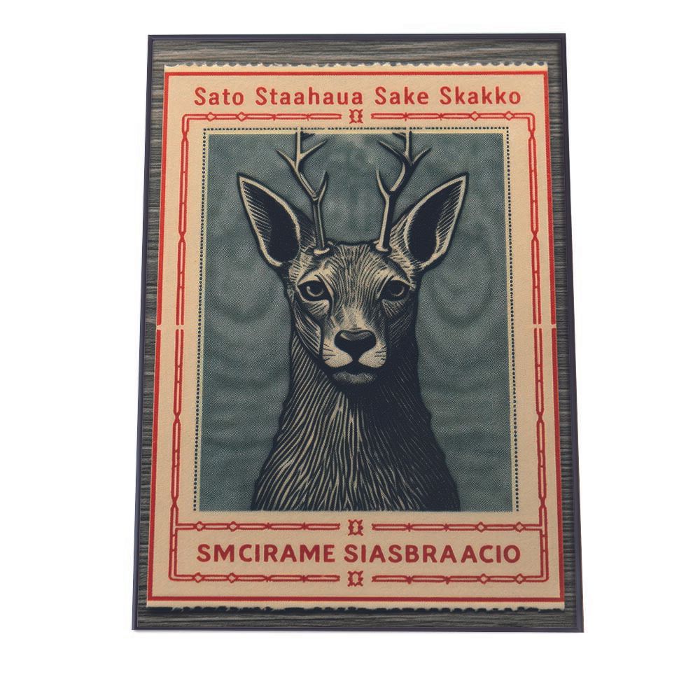 B1サイズ（約73x103cm）】【lh-poster-1616】【フレーム付き】切手風