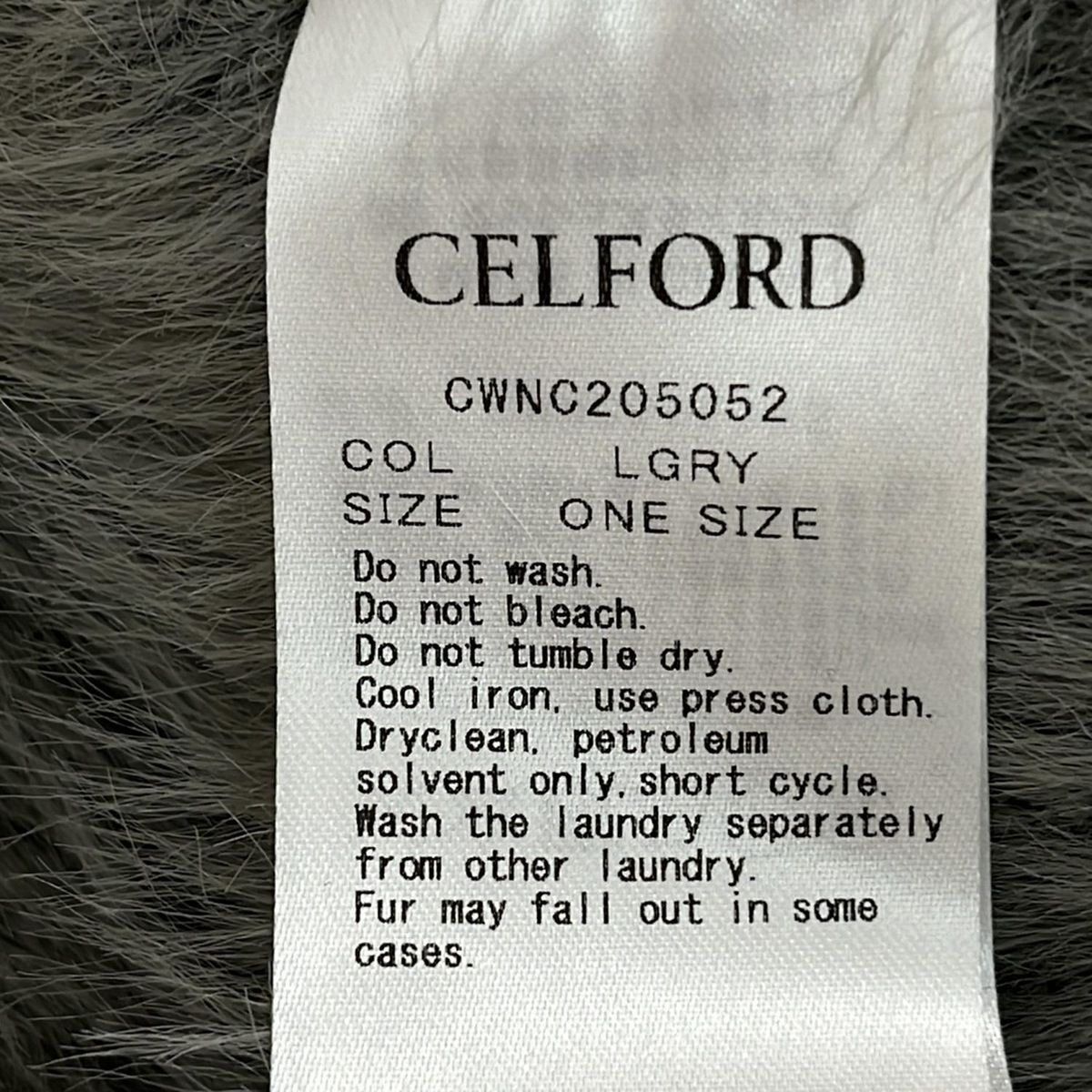  CELFORD セルフォード マフラー グレー フェイクファー マフラー 小物