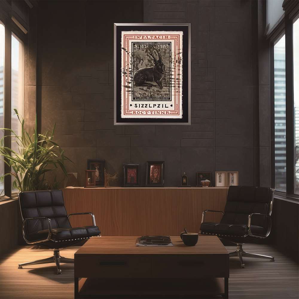 A2サイズ（約42x59cm）】【lh-poster-1621】【フレーム付き】切手風