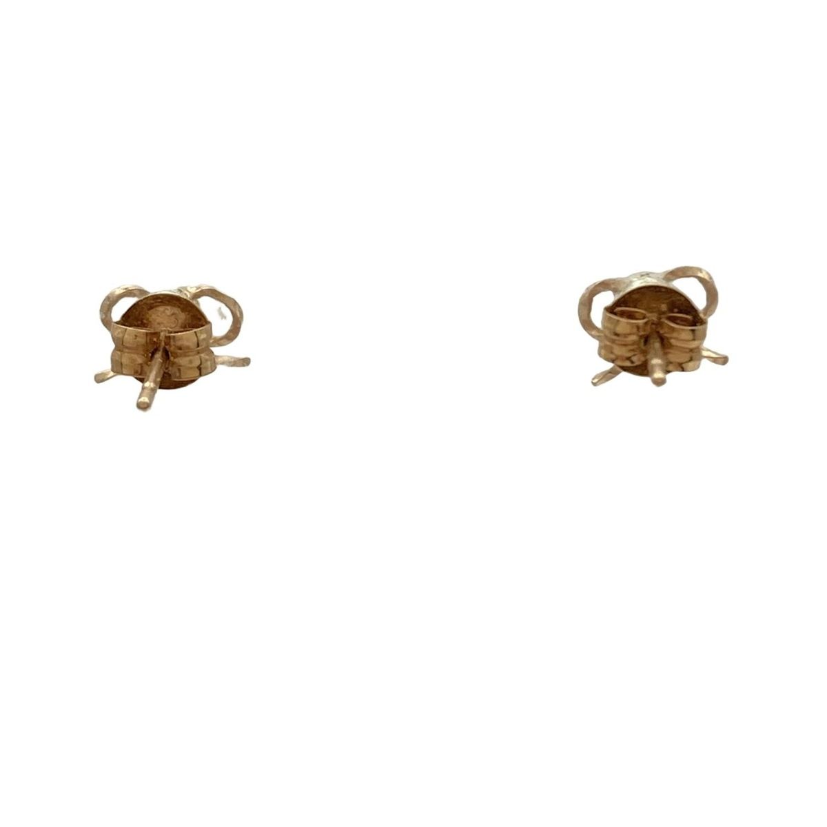 4℃ ヨンドシー ピアス K 10 PG クリア リボン